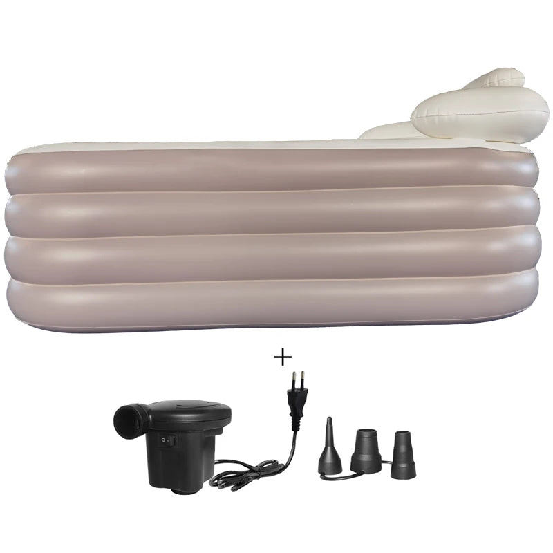 Update New Design Foldable PVC Bath Folding Inflatable Portable Outdoor Hot Spa Shower Tub