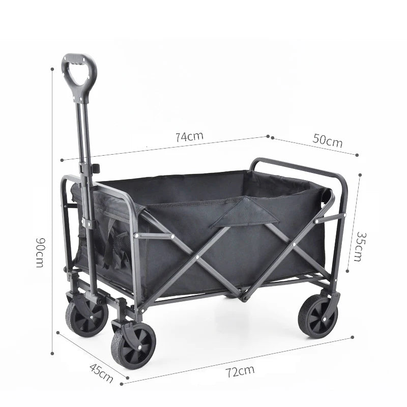 Brightbebe 5 Inch Ground Camping Folding Chair Home Pulling Tools Cart Car Shopping Picnic Trolley OEM Customizable Beach