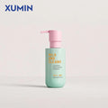 Custom Elegant Cylinder Plastic PET Shampoo and Conditioner Bottles Wholesale White Transparent Shower Gel Packaging Bottles