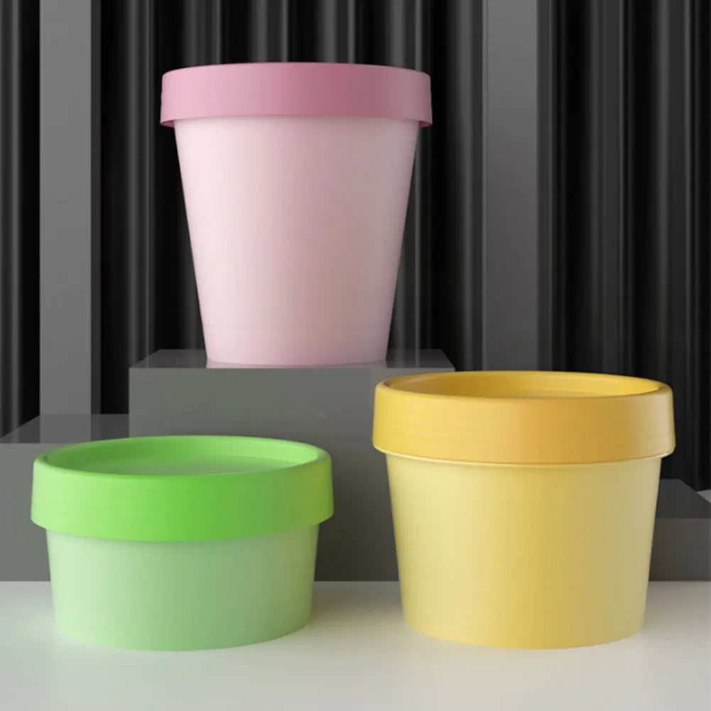 Plastic Cosmetic Wide Mouth Hair Face Lip Cream Packaging Round Can Straight Body Scrub Packaging Empty Cream Bottle