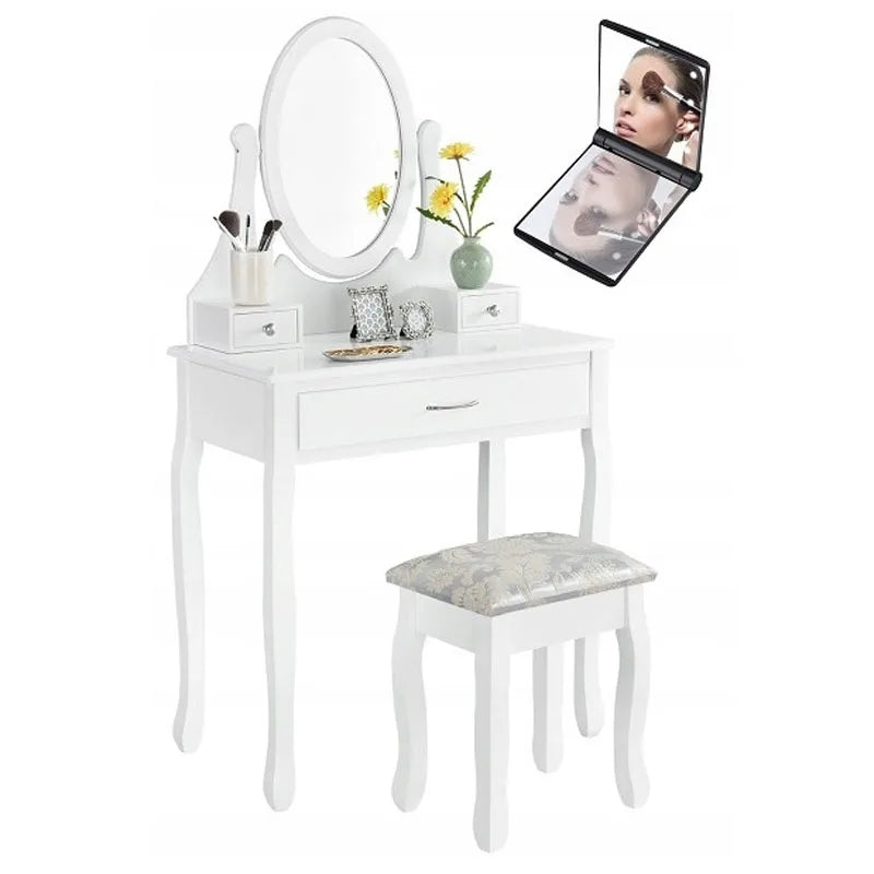 Hot Sales Wood Dressing Set Table with Stool