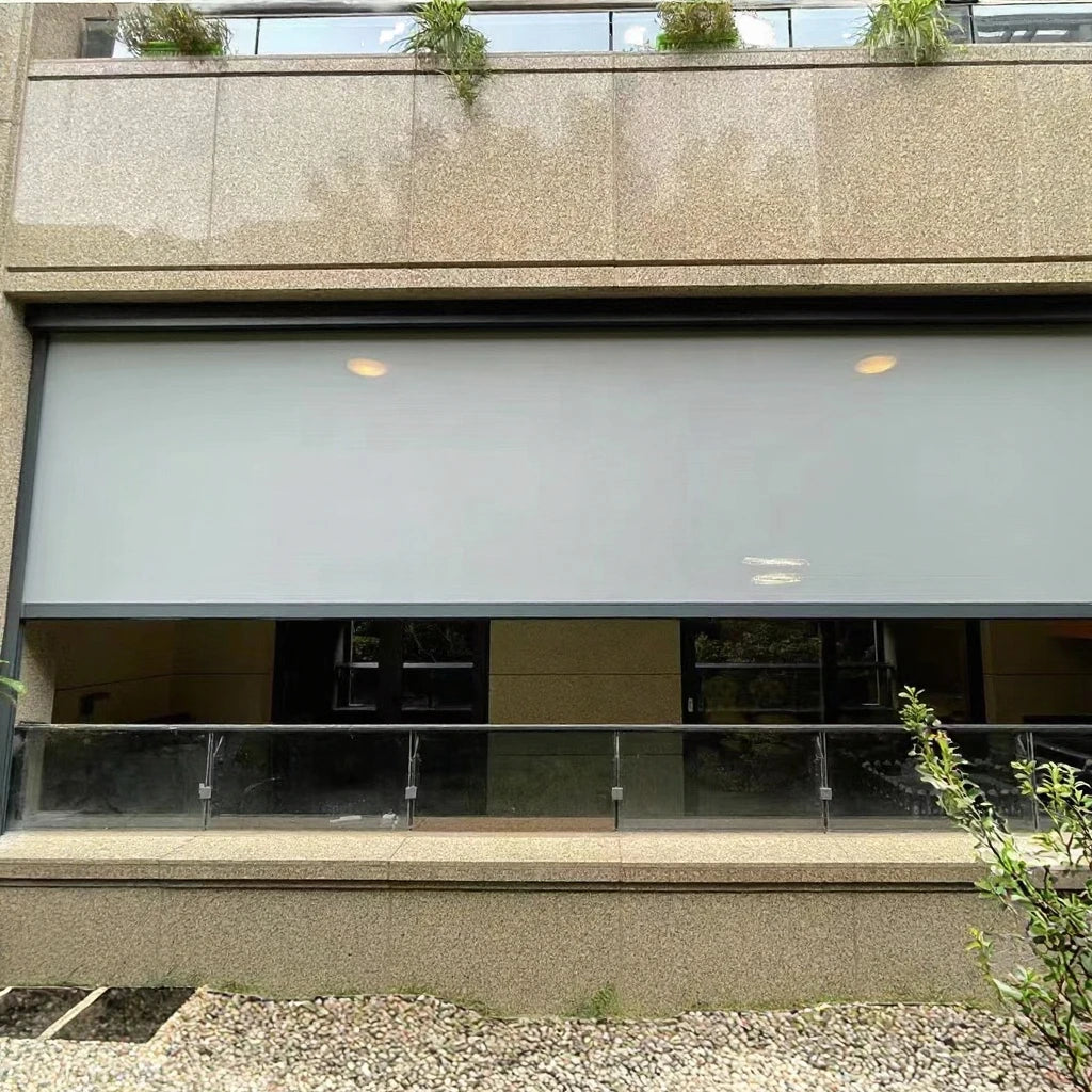 3m-6m Wide Built-In Electric Remote Control Windproof Electric Motorized Vertical Roller Blinds with Zip Screen Ziptrack