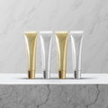 LZ Pack Stock 100pcs 10g 10ml Gold Silver Lipstick Tube Packaging Custom Lip Balm Lip Gloss Squeeze Tubes With Custom Logo