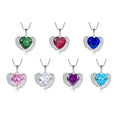 QX CUSTOM OEM Fine Jewelry Dainty Sterling Silver Cubic Zircon Heart Pendant Necklace for Women Wedding Engagement