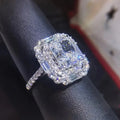 CAOSHI Hot Sale Trendy Square Princess Cut Design Dazzling Crystal Ring for Women Wedding Fashion Jewelry Silver Plated CZ Rings