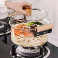Good Price 2.5L 3.5L 4.5L 5.5L Transparent Thickening Heat Resistant Glass Cooking Pot