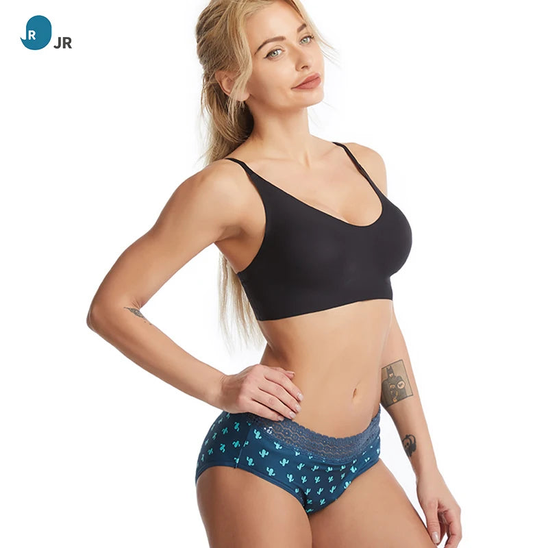 Everyday Style Super Absorbent Menstrual Knitted Underwear Leakproof Physiological for Period Lining with Plain Dyed Technics