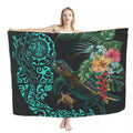Dropship Custom Lavalava Hawaii Super Soft Rayon Fabric Polynesian Guam Design Wholesale Sarong Pareo Beachcover up Beach Towels