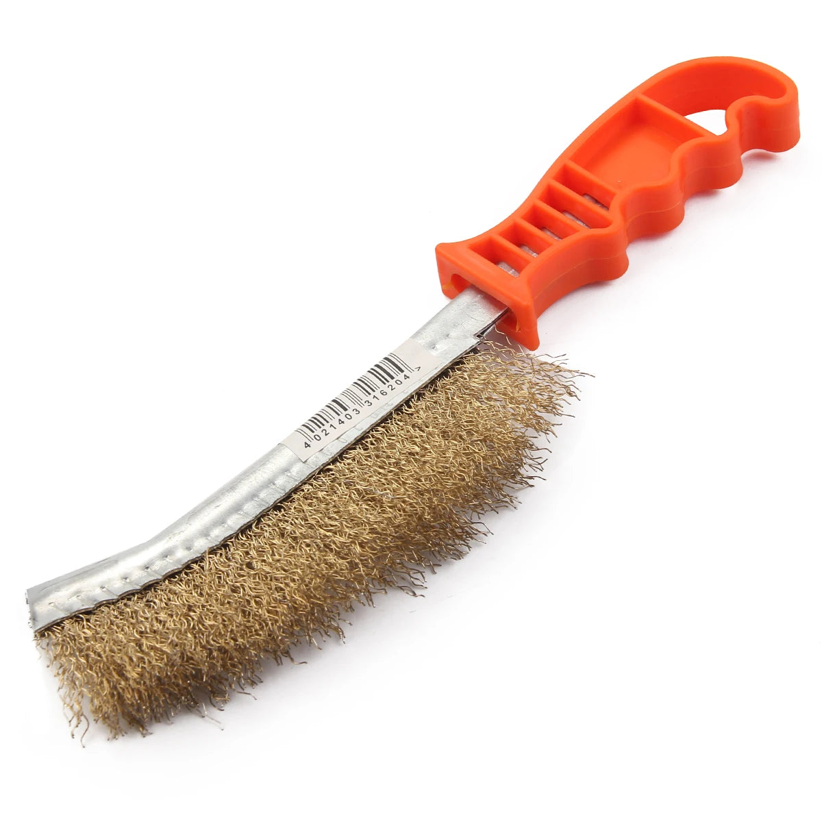 KSEIBI 255mm Hand Brush Brass Coated Wire Brush Plastic Cleaning Tool