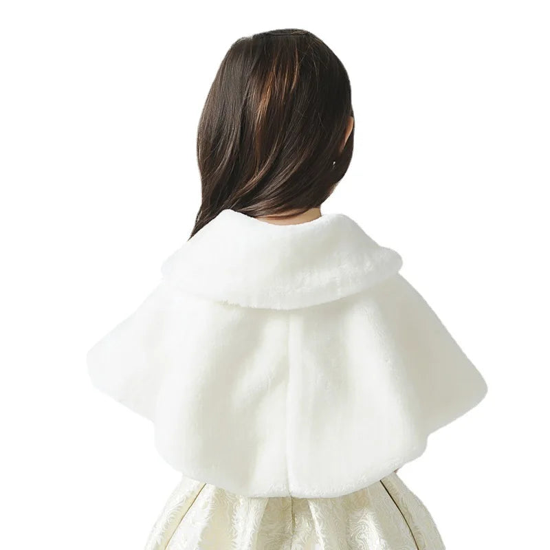 Korean Style Flower Girl Shawl   Cute Butterfly Children's Shawl for Party    Red New Year's Shawl Match Children's Dresses