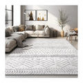 Area Rug Washable Rugs Boho Living Room Rug Non-Slip Ultra Soft Geometric Print Low Pile Carpet for Dining Room Bedroom