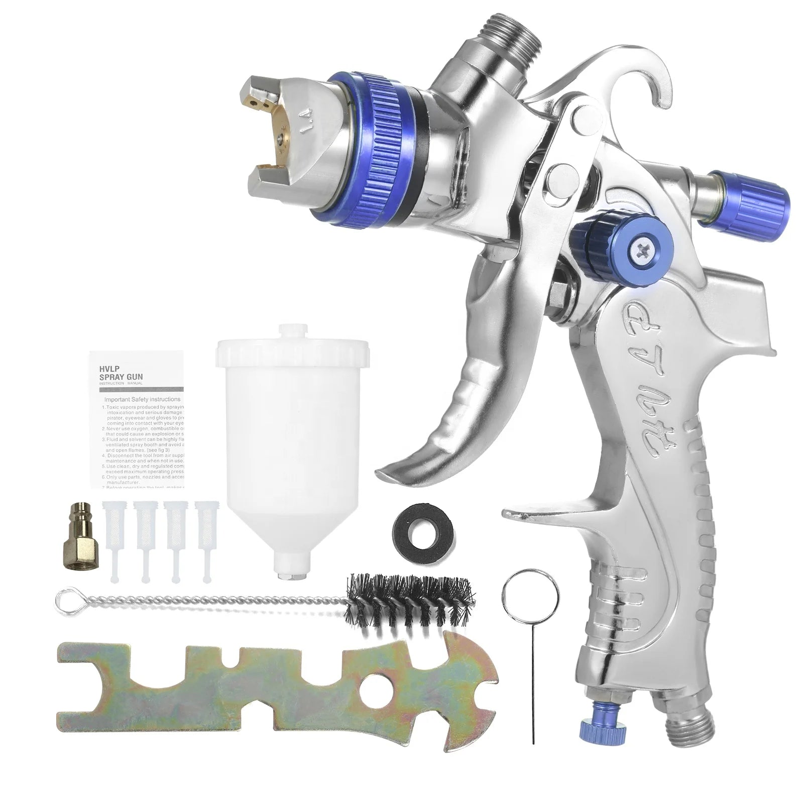 Hot Selling HVLP Air Spray Gun 600ML Cup 1.4mm Nozzle Gravity Feed for Car Furniture Wall Painting