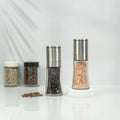 Cheap Price  Factory Sale New Mini Manual Stainless Steel Glass Manual Salt and Pepper Grinder Set