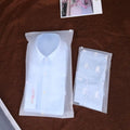 Customized Printing Company Logo Self Sealing Slider PVC Clothes White Bag for Clothing Cream