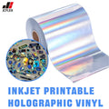 A4 Self-Adhesive Glossy PET Holographic Sticker Paper Waterproof Inkjet Laser Printer Compatible Vinyl Sheet UV Resistant