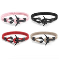 Fashion Airplane Anchor BraceletsMen Women Charm Rope Paracord BraceletFashion Plane Anchor Hand Woven Friendship Bracelets
