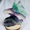 Wholesale Natural Hand Carved Rainbow Fluorite Horse Crystal Unicorn Crafts for Home Decoration