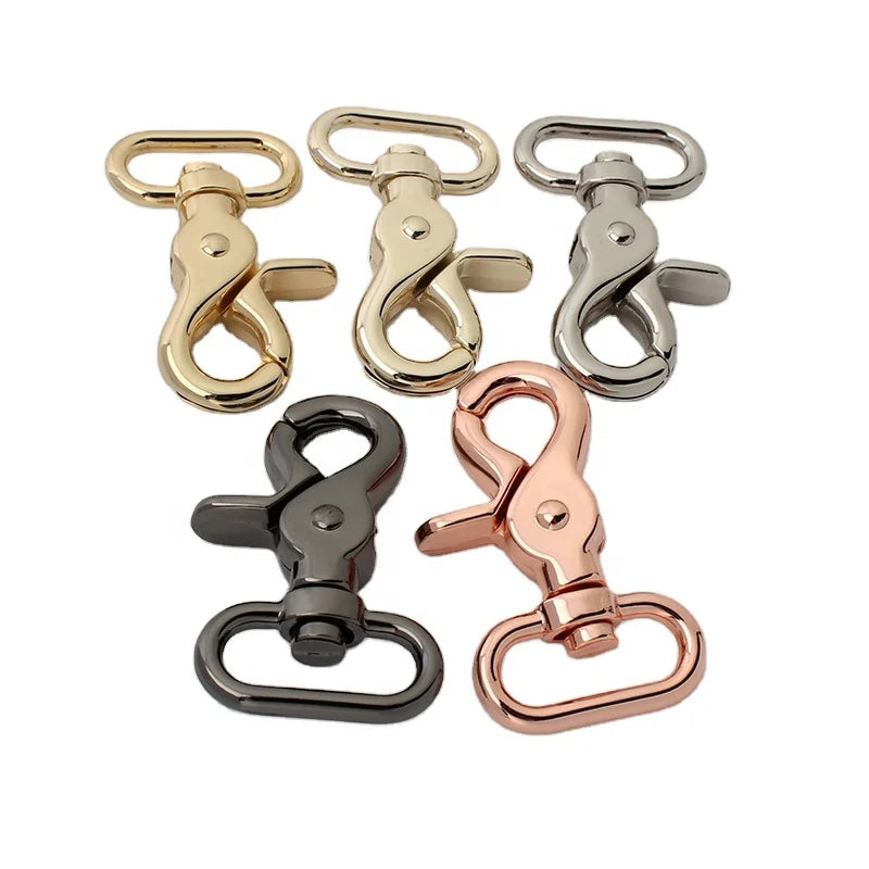 Nolvo World 20Mm 25Mm 32Mm 38Mm Metal Gold Silver Bag Buckle Lobster Clasp Purse Hook Dog Hook Trigger Swivel Snap Hook for Bag