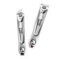 2PCS Powerful Heavy-Duty High Carbon Steel Adult Nail Clippers Set Pedicure Clippers with Slant Edge Metal Material