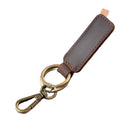 12 Colors Key Chain Leather Belt Loop Key Holder Ring Keychain Keyfob Detachable