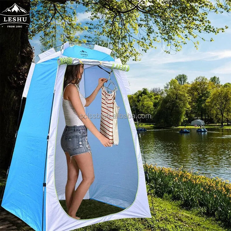 Warehouse Wholesale Light Weightoutdoor Waterproof Portable Automatic Bathroom Toilet Folding Beach Camping Shower Tent