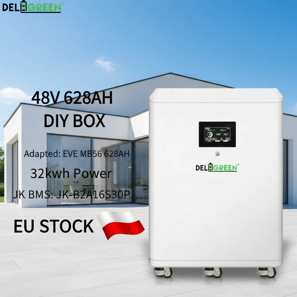 EU Free Shipping 2026 Best Seller 48V 628ah Diy Box with 300A Jk Bms Excluded Cells for eve Mb56 Cells