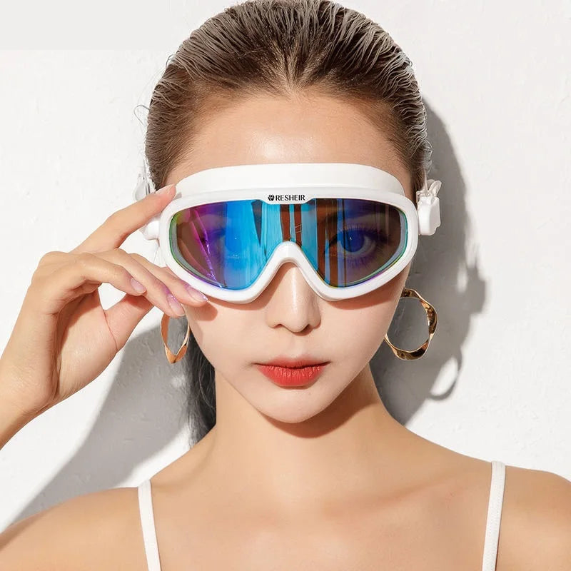2026 Factory Wholesale Anti Fog Polarized UV Protection Mirror Lens Fashion STOCK Women Men PC Silicone Safety Swimming Goggle