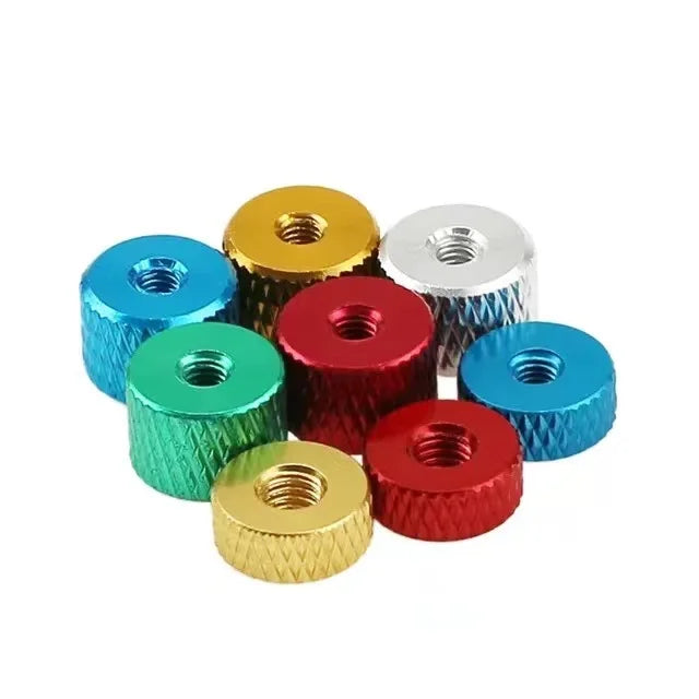 Aluminum Thumb Nut Knurled Hand Round Nuts Anodized Knurled Colorful Aluminum Thumb Nut