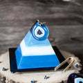 New Arrival Evil Eye Smokeless Fragrance Essential Oil Layering Pyramid Candles with Crystal Scented