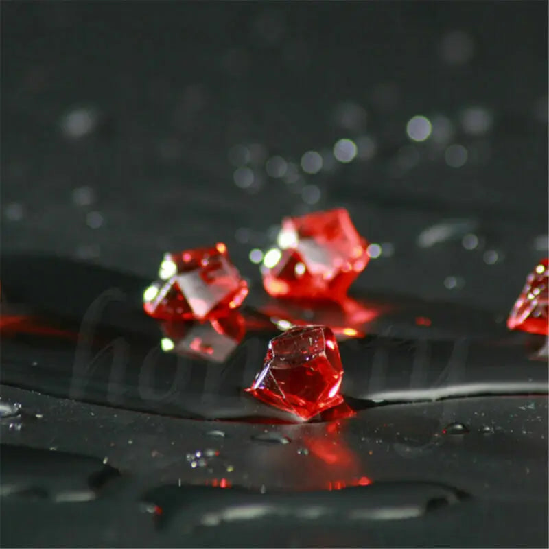 Acrylic Crystal Ice Rock Stones 150pcs Loose Gemstones for Aquarium Vase Table Art Decoration in 4 Colors