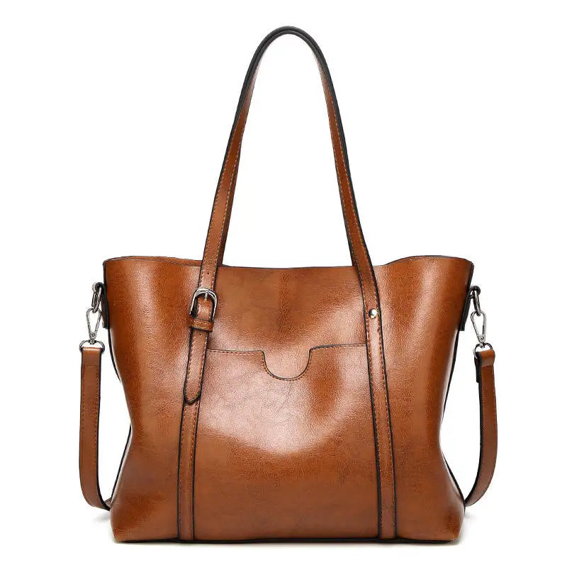 Classic South America Leather Hand Bag Fashion Large Capacity Shoulder Bag Elegant Hand Bag