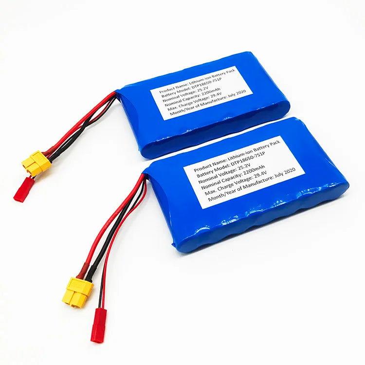 Customize 18650 7S1P 25.9V Rechargeable Lithium Ion Battery Batteries 2200mAh 2500mAh 2900mAh 3000mAh 3500mAh 18650 Battery Pack