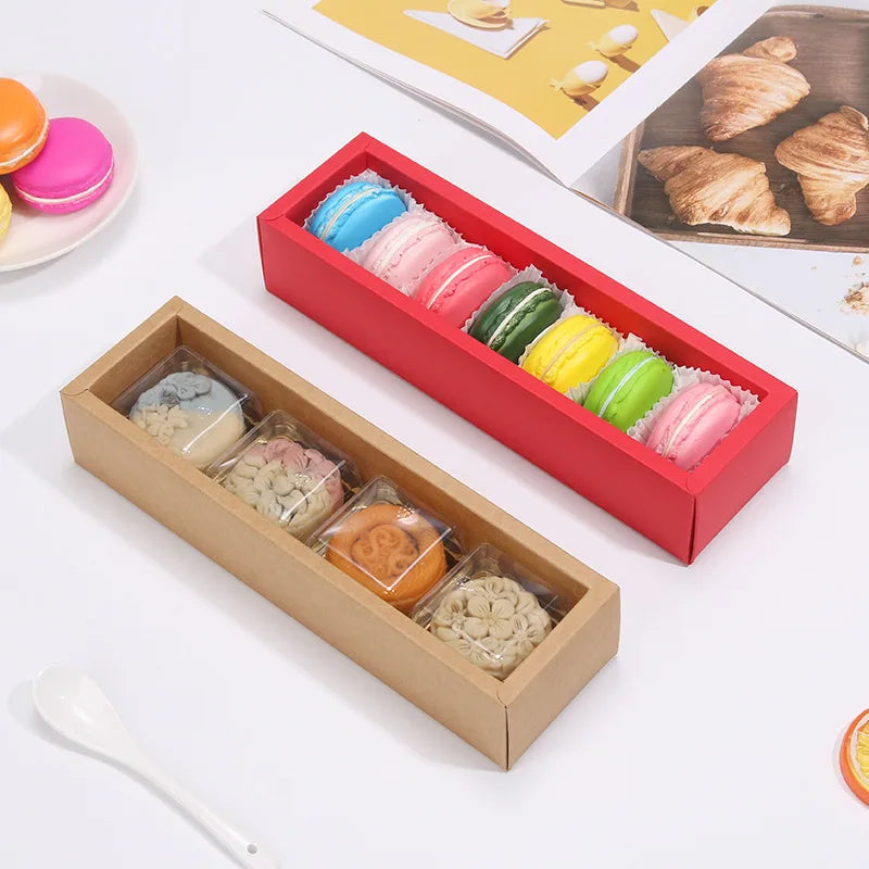 Rectangular Drawer 50g Dessert Packaging Box for Macaron Boxes Chocolate Pastry Kraft Cookie Food Paper Box