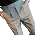 Men's Autumn Casual Straight Fit Lightweight Woven Waterproof Windproof Breathable 100% Polyester Washed Finish Zipper Fly Pants