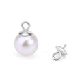 S925 Sterling Silver Cup Pearl Screw Eye Pin Bail Peg Pendants Holder for Jewelry Making