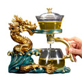 Heat-resistant Glass Tea Set Home Lazy Automatic Tea Maker Magnetic Office Semi-automatic Lazy Covered Bowl Cup