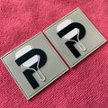 Square Shape Embossed Letters 3D PVC Rubber BadgeLuxury Brand Soft Rubber Silicone Rubber Patch for Horse Clothing