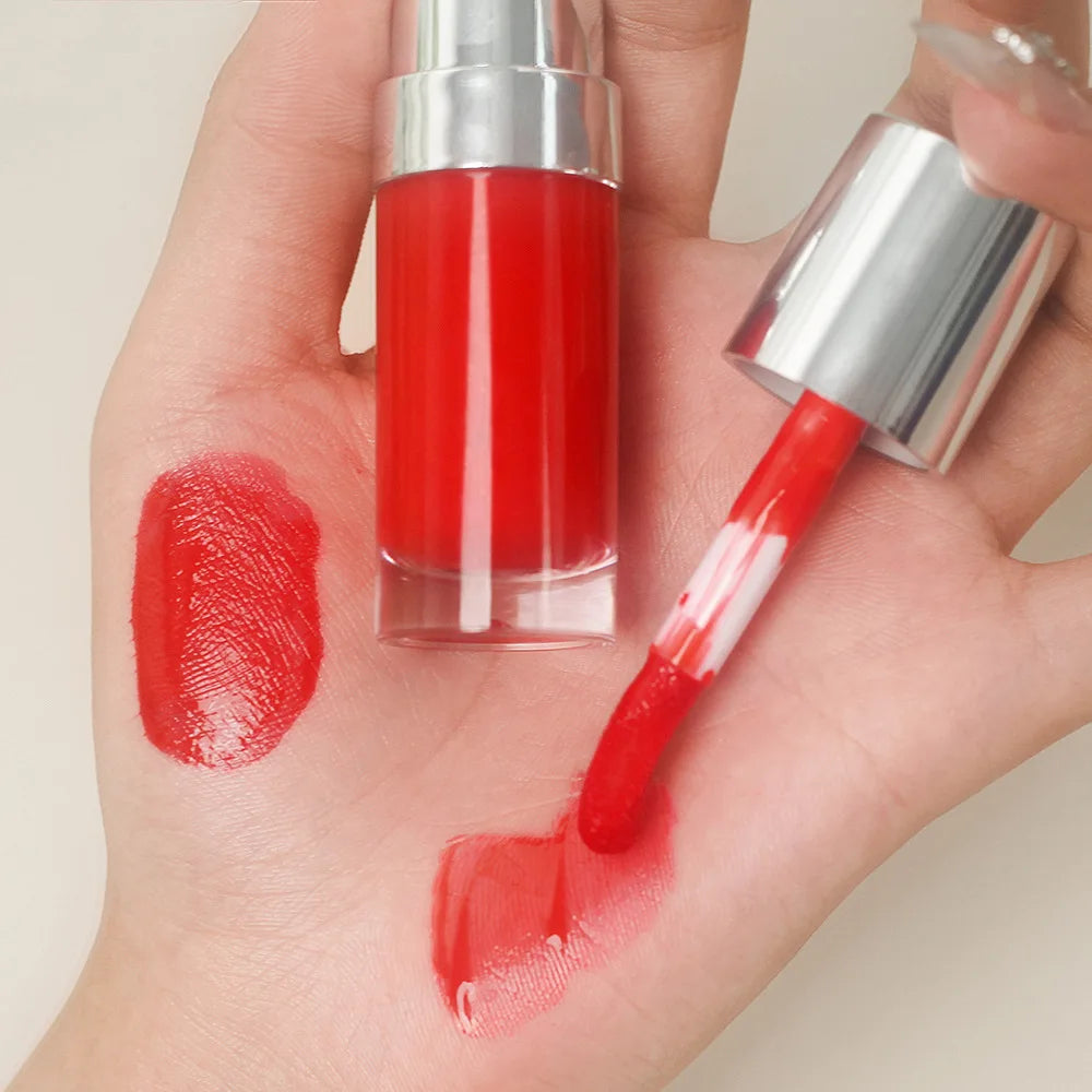 Custom Logo Lip Plumper Lipgloss Tinted Gloss Vegan Lip Balm Oil Stain Glaze Hydrating Moisturizer Waterproof Lip Tint