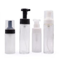 Wholesale 100ml 150ml New Design Empty Clear Frost White Black Facial Cleanser Skin Cleanser Hand Soap Glass Foaming Pump Bottle
