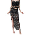 Women Belly Dancing Sequin Hip Scarf Festival Sequin Tassel Skirt Mermaid Costume MegaBDM