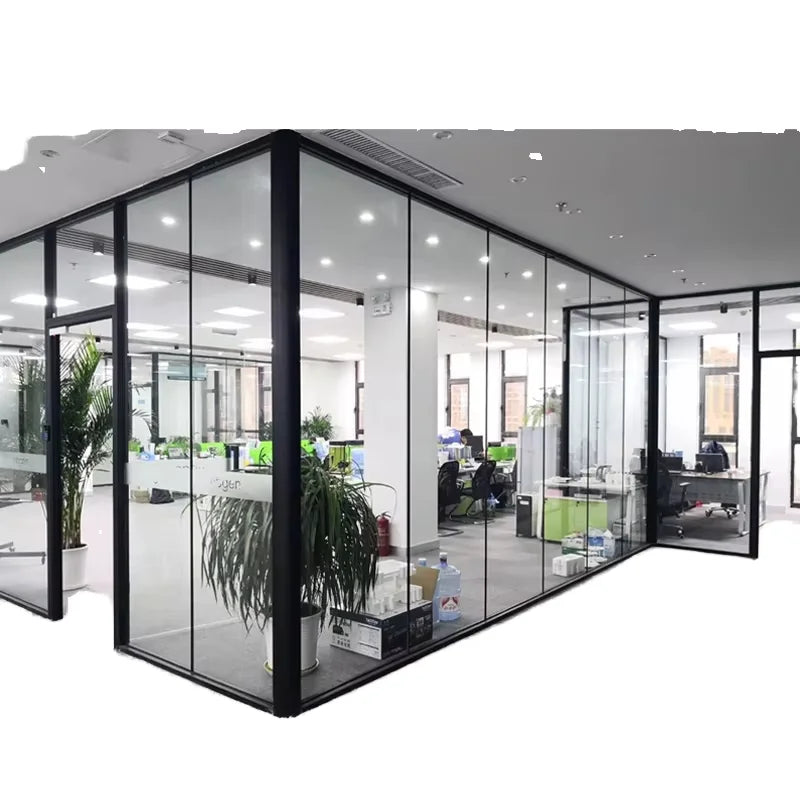 Foshan Manufacturer's Double Glass Partition Wall Modular Aluminum with Adjustable Features for Office & School Meeting Rooms