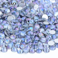 JUNAO Wholesale SS3- SS50 Non Hotfix Round Crystal Strass Purple Gost Flatback Glass Rhinestones for DIY Crafts