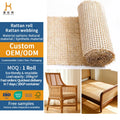 Free Sample Natural or Synthetic Rattan Cane Webbing Roll Weaving Material Woven Cane Mesh Wholesale Price