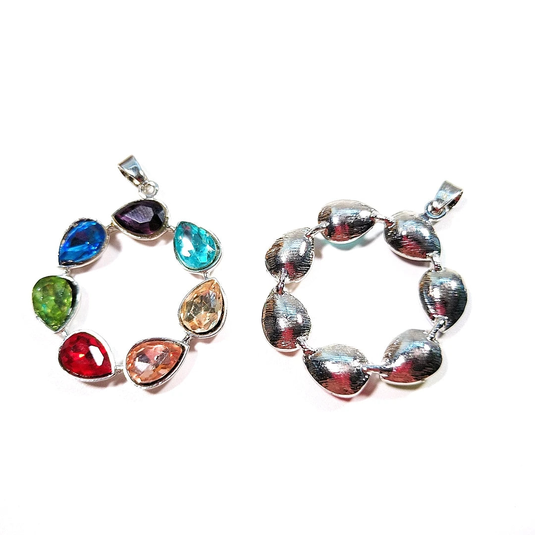 HY Lapis Lazuli 7 Chakras Gemstone Pendant Seven Chakara Healing Pendants Manufacturer India