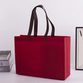 Minimalist Non Woven Tote Bag Custom Logo Simple Style Reusable Non-woven Grocery Bag for Cafe & Book Store
