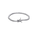 2.5mm Gold Plated Tennis Bracelet with Zircon Stones 18K Gold and Rhodium Charm Bracelets for Party or Gift