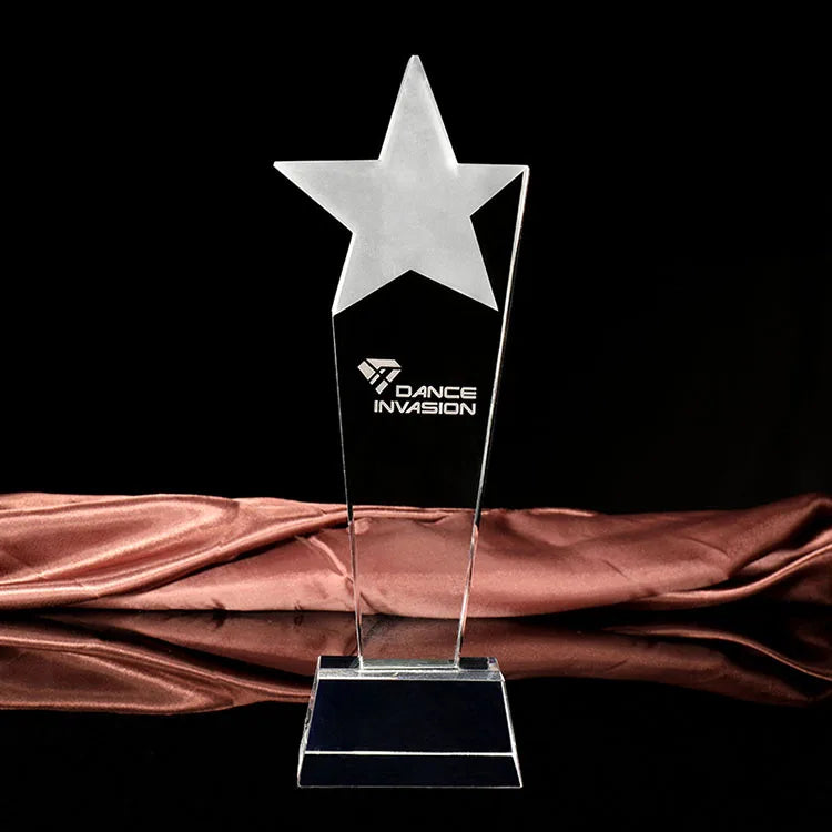 MH-3226 Wholesale Custom Engraving Cheap Crystal Star Trophy Awards