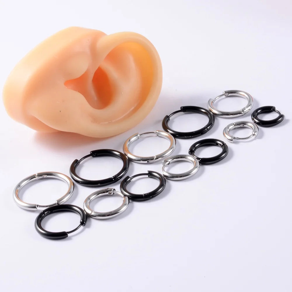 Stainless Steel Cartilage Ear Stud Earrings Silver & Gold Small Hoop Jewelry for Women & Men for Parties-Wholesale