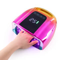 96W 42pcs Uv/led Nail Lamp 15600mA Lithium Battery Uv Lamp Gradient Gold Portable Nail Dryer GRS 100% Recycle