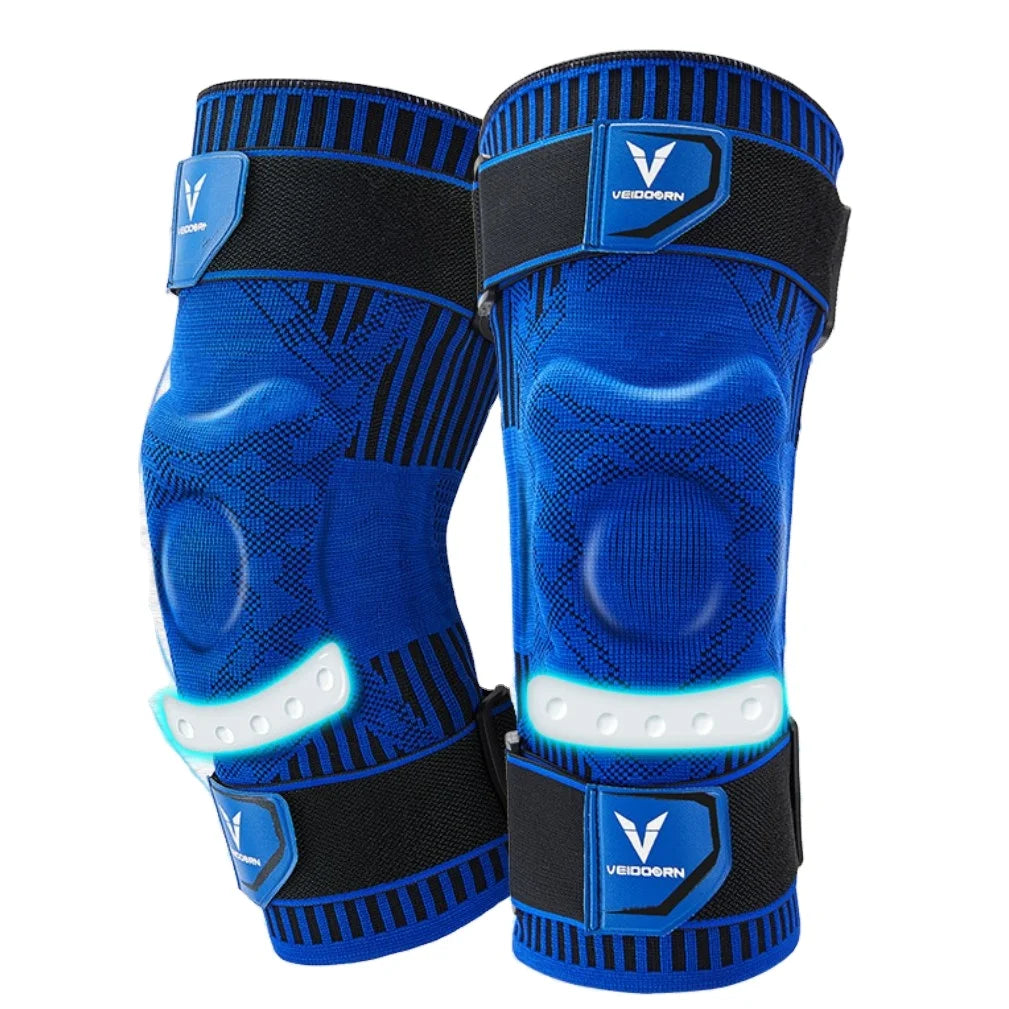 New Design Eco-friendly Compression Sports Gym Basketball Knee Stabilizer Support Brace Sleeve with Silicone Spring
